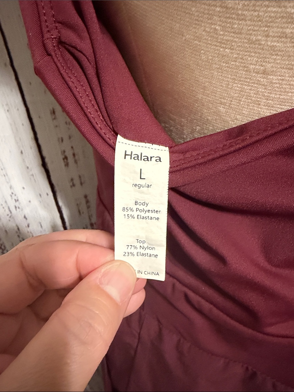 HALARA Wine Red Spaghetti-Strap Wide Leg Jumpsuit - Picture 4 of 8